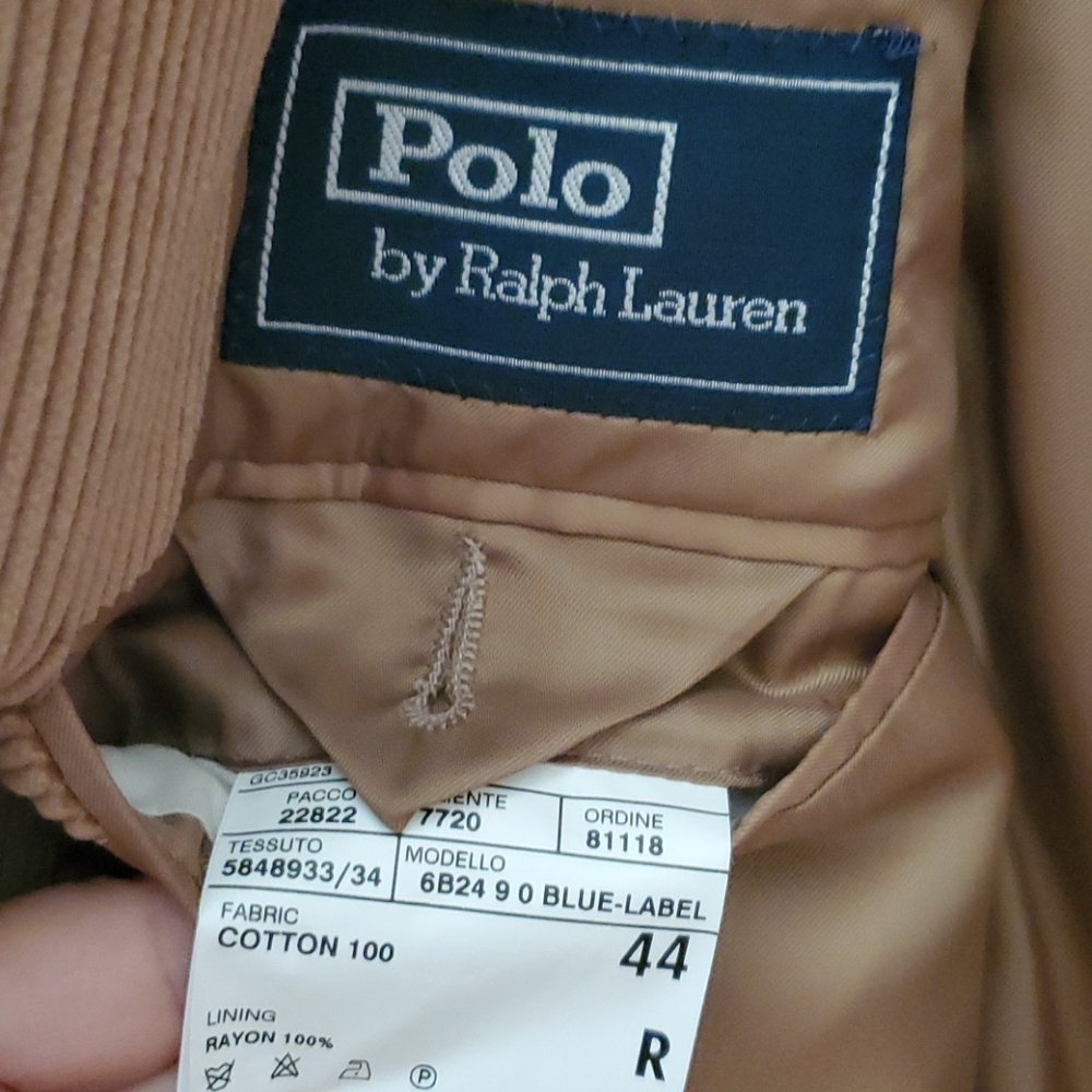 Vintage Ralph Lauren Blue Label Corduroy Blazer Coat - Picture 8 of 10